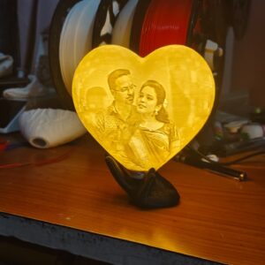 Customized Heart Shape Litho Lamp